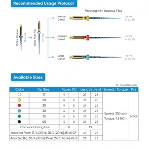 NeoEndo NeoBlue Rotary Files 4 Percent